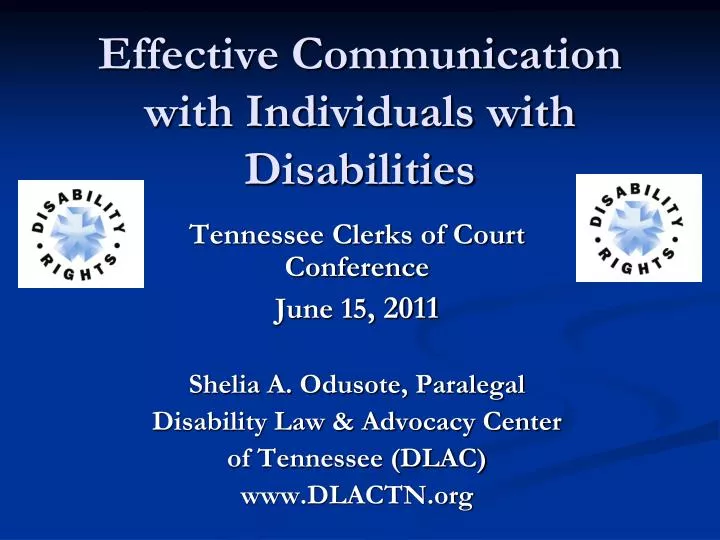 effective communication with individuals with disabilities