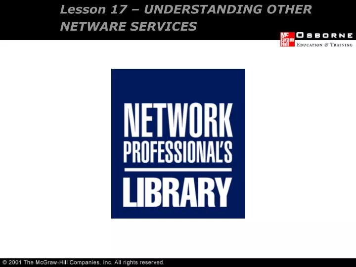 lesson 17 understanding other netware services