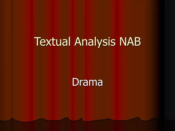 textual analysis nab