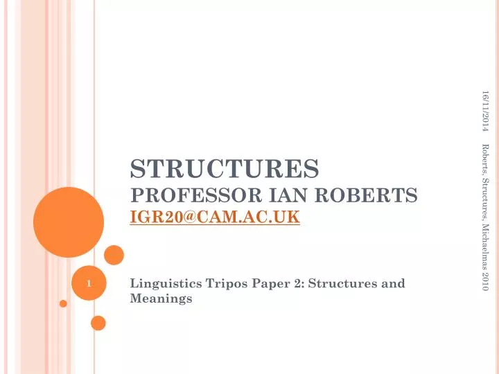 structures professor ian roberts igr20@cam ac uk
