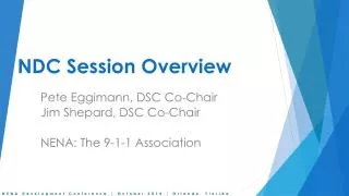 NDC Session Overview