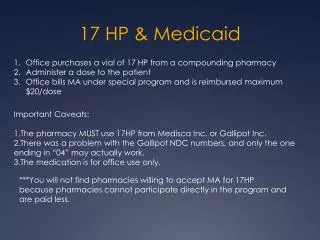 17 HP &amp; Medicaid