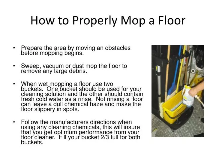 how to properly mop a floor
