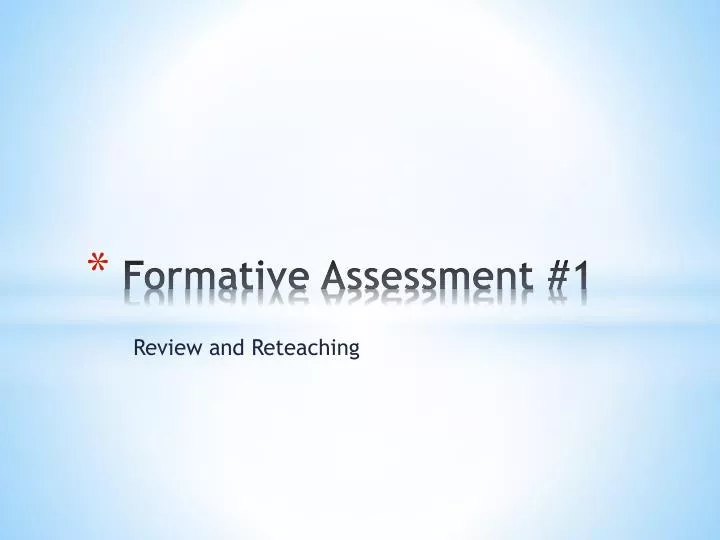 formative assessment 1
