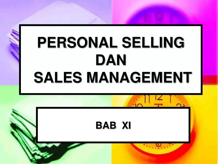 personal selling dan sales management