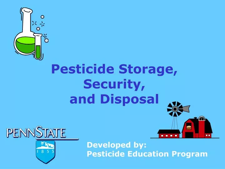 pesticide storage security and disposal