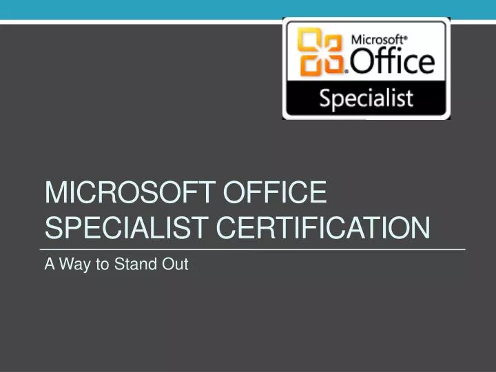 microsoft office specialist certification