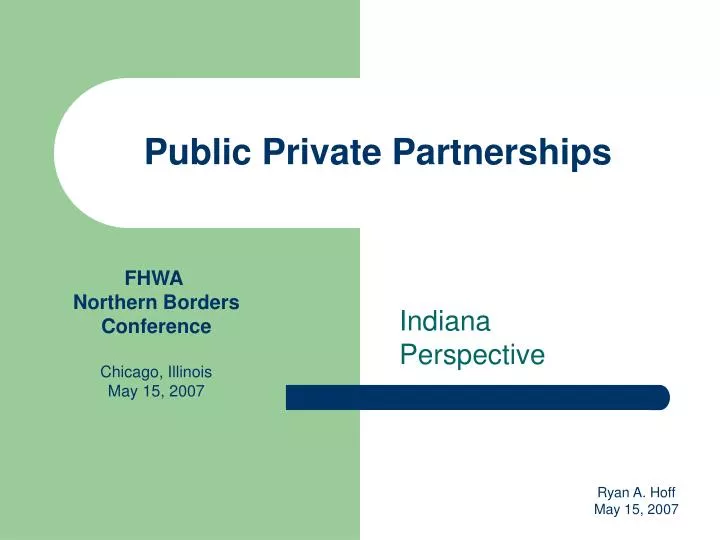 public private partnerships