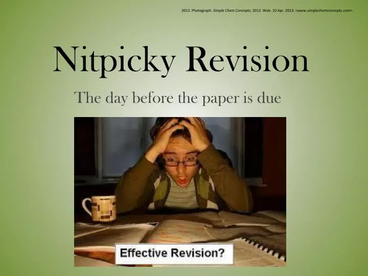 nitpicky revision