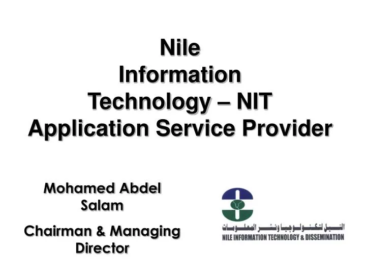 nile information technology nit application service provider