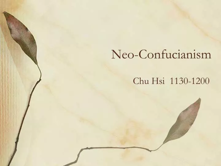 neo confucianism