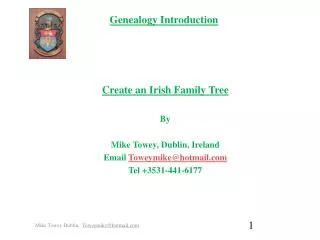 Genealogy Introduction