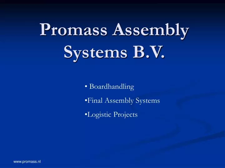 promass assembly systems b v