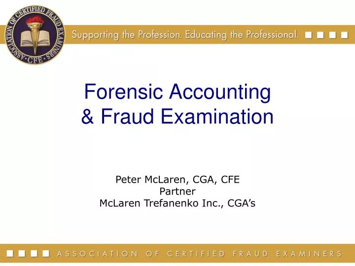 forensic accounting fraud examination