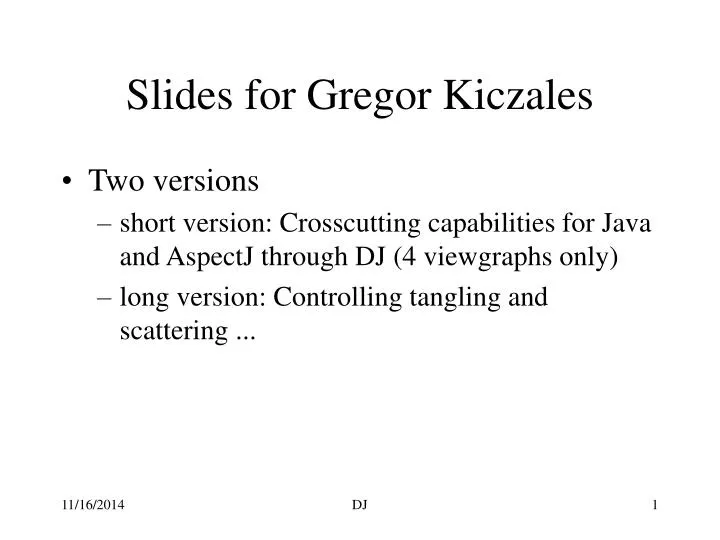 slides for gregor kiczales