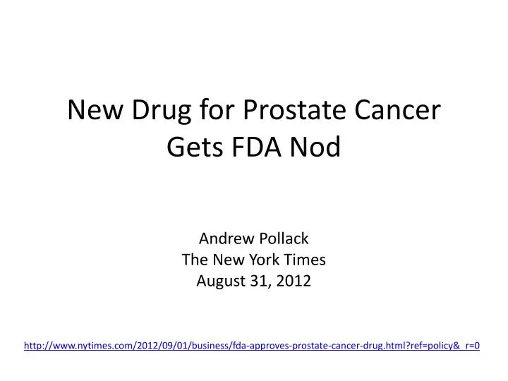 new drug for prostate cancer gets fda nod