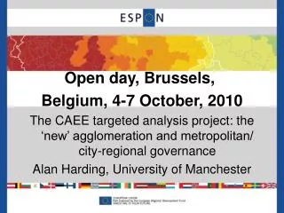 Open day, Brussels, Belgium, 4 -7 October, 2010