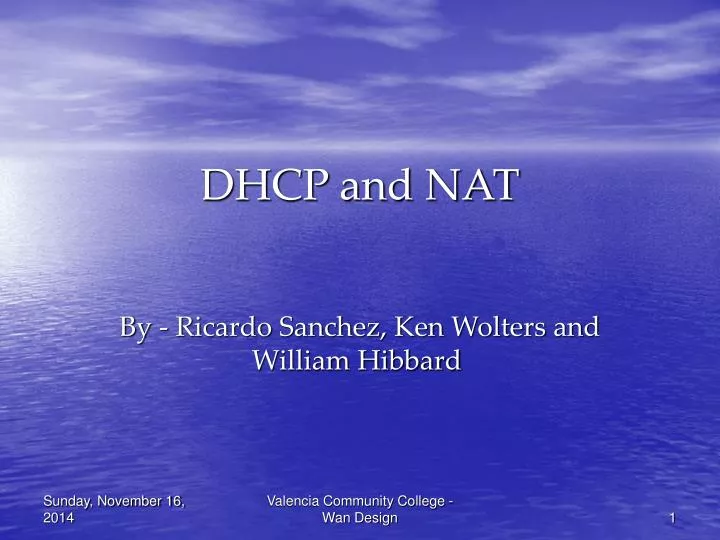 dhcp and nat