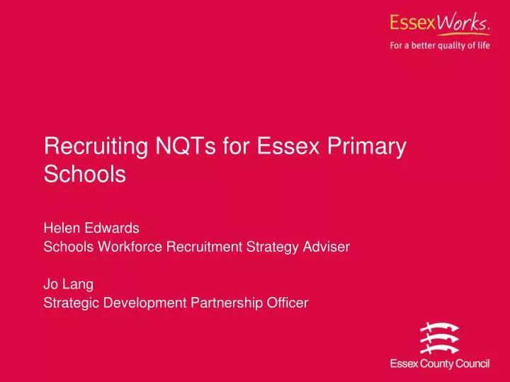 recruiting nqts for essex primary schools
