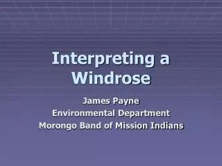 Interpreting a Windrose