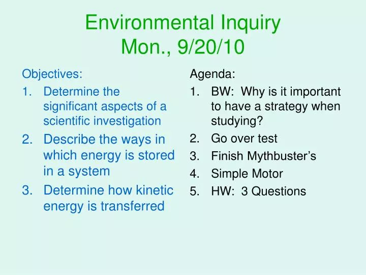 environmental inquiry mon 9 20 10