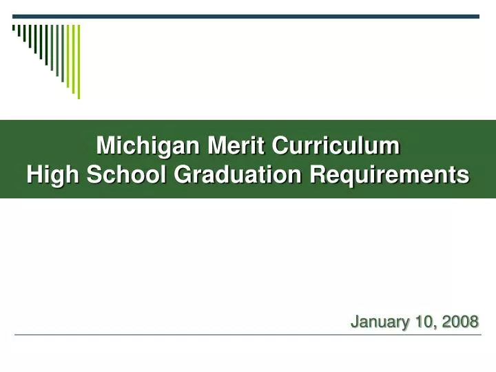 michigan merit curriculum high school graduation requirements
