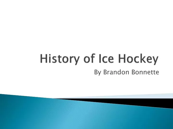 history of ice hockey
