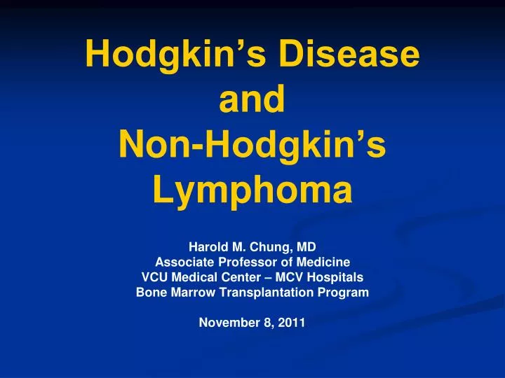 hodgkin s disease and non hodgkin s lymphoma