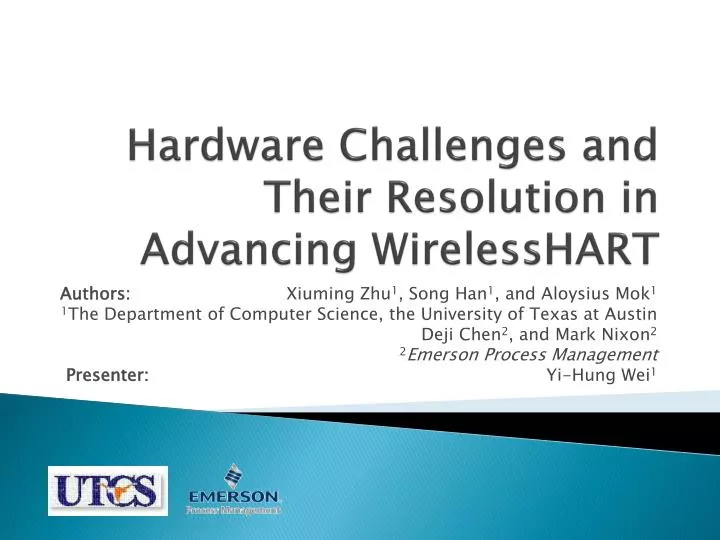 hardware challenges and their resolution in advancing wirelesshart