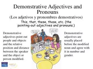 Th i s, that, these, those, etc. (the pointing-out adjectives and pronouns .)