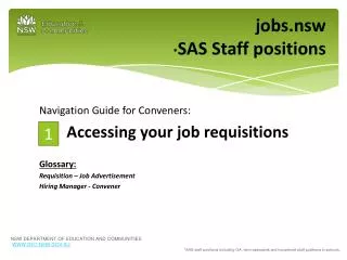 jobs.nsw * SAS Staff positions