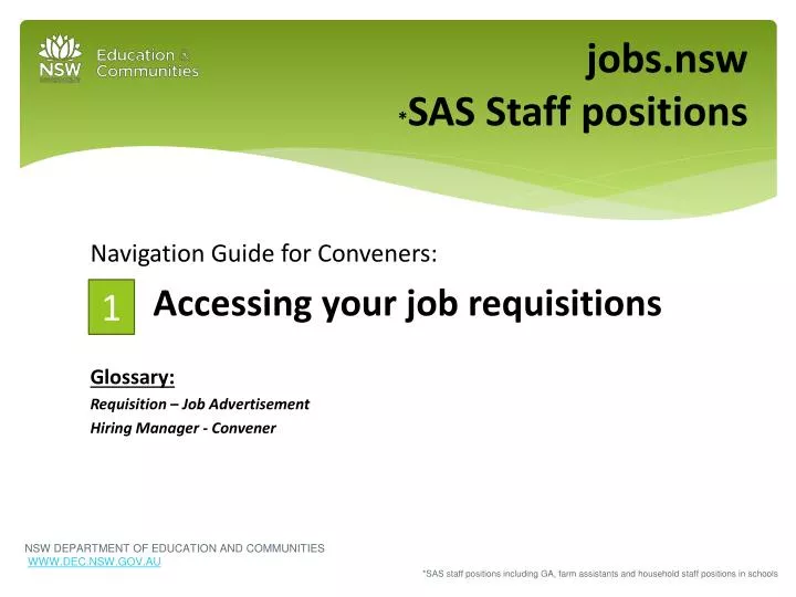 jobs nsw sas staff positions