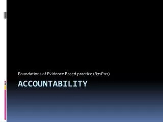 Accountability