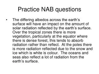 Practice NAB questions