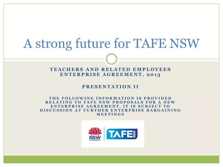 a strong future for tafe nsw