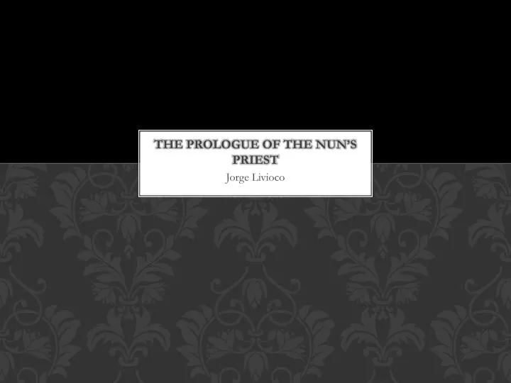 the prologue of the nun s priest