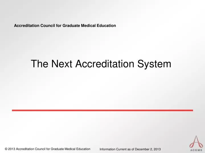 the next accreditation system