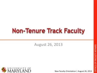 Non-Tenure Track Faculty
