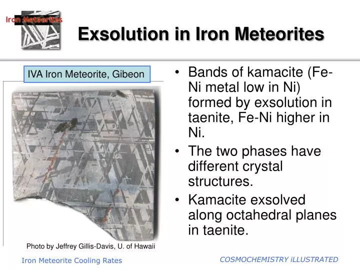 exsolution in iron meteorites