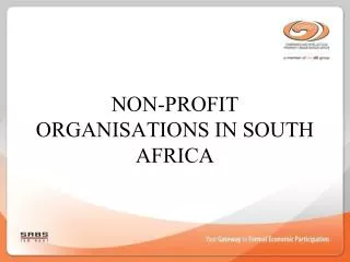 NON-PROFIT ORGANISATIONS IN SOUTH AFRICA
