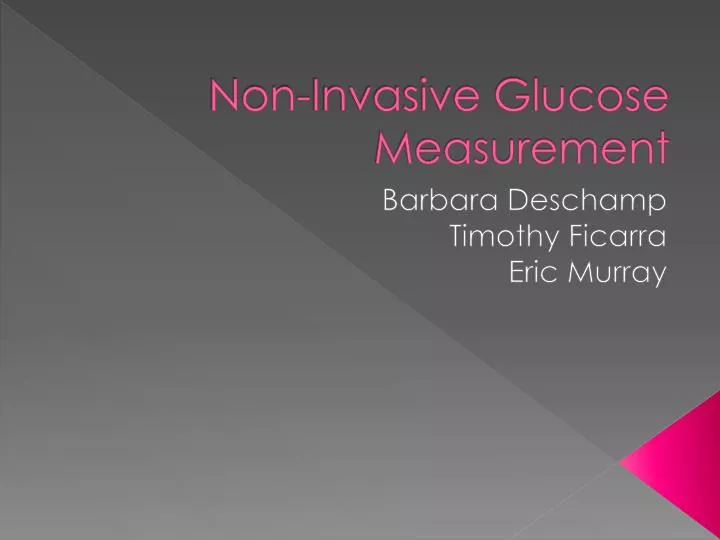 non invasive glucose measurement