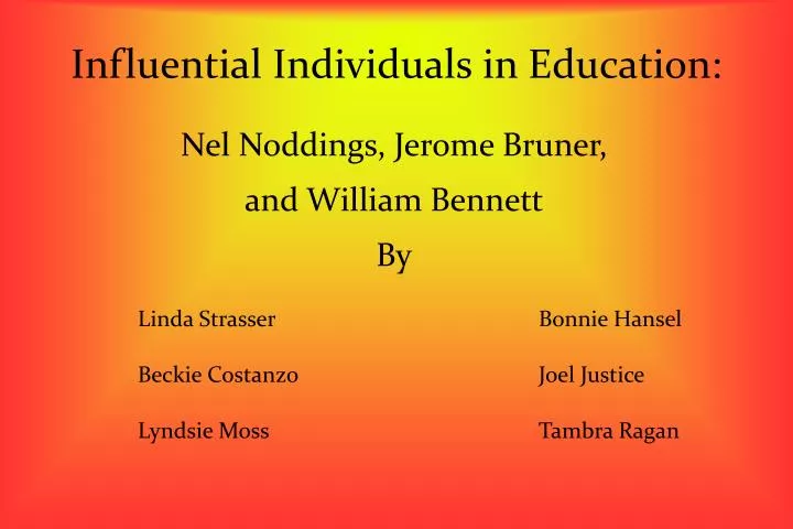 influential individuals in education