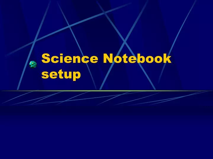 science notebook setup