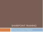 SharePoint training - slide 1