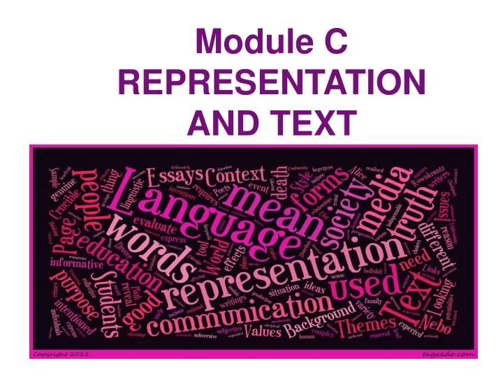 module c representation and text