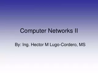 Computer Networks II