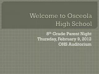 welcome to osceola high school