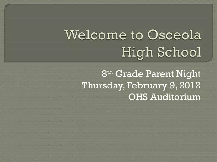 welcome to osceola high school