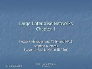 Large Enterprise Networks Chapter 1