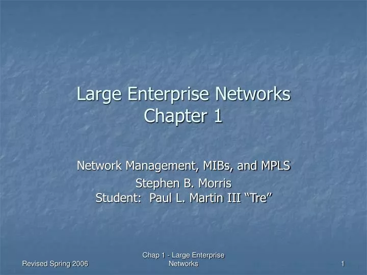 large enterprise networks chapter 1